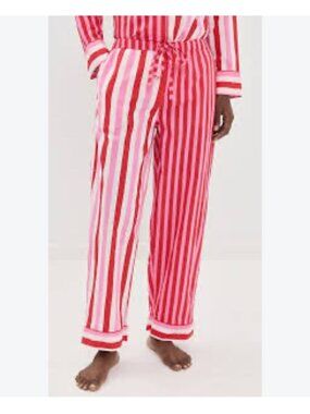 Printfresh Carina Size XS Red Pink Striped Pajama Pants